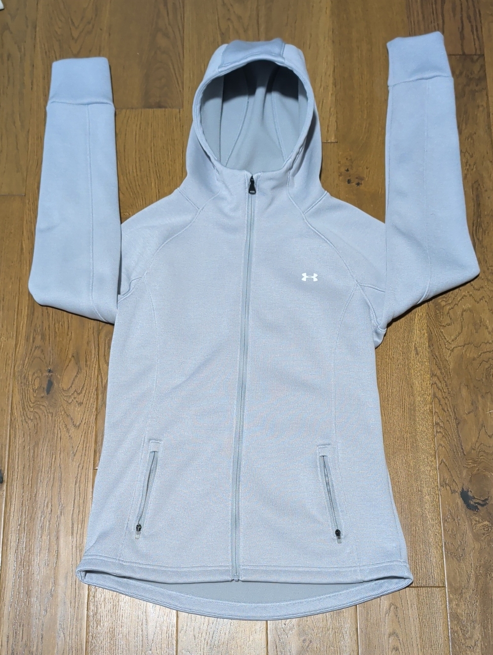 Under Armour DFO Swacket Gray Full Zip Hooded Jacket Women’s Small EUC